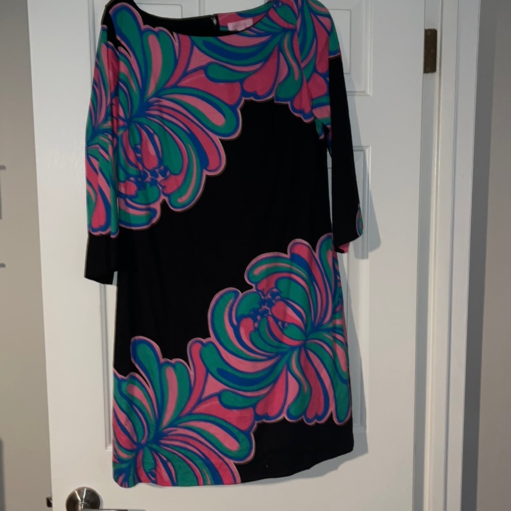 Lilly Pulitzer, Shauna Tunic dress dress in black novelty Big bang
